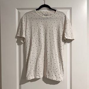 Mens All Saints white star short sleeve t shirt